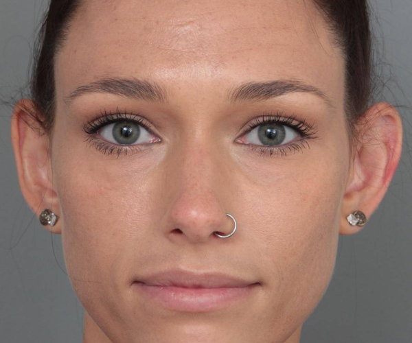 before ear surgery front view female patient case 4263